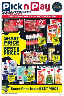 pick n pay specials smart price 23 november 2020