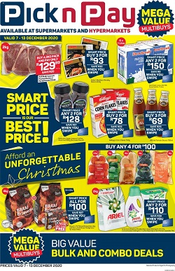 pick n pay specials 7 december 2020