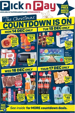 pick n pay specials christmas countdown 14 december 2020