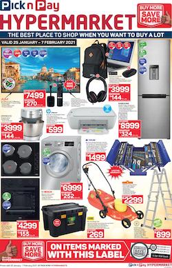 pick n pay specials hypermarket 25 january 2021