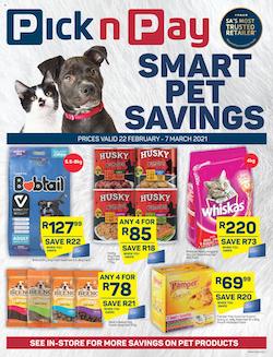 pick n pay specials pet savings 22 february 2021