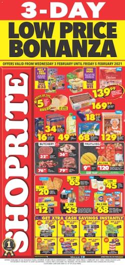 shoprite specials 3 day low price bonanza 3 february 2021
