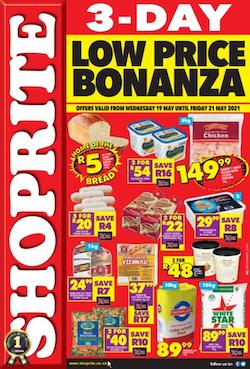 shoprite specials 3 day low price bonanza 19 21 may 2021