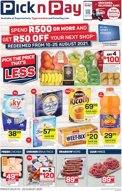 pick n pay specials 10 22 august 2021