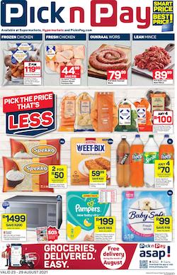pick n pay specials 23 aug 5 sep 2021