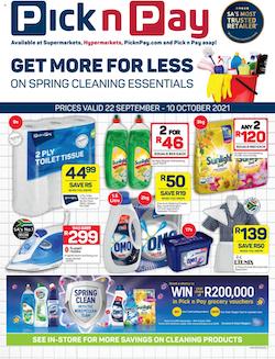 pick n pay specials spring clean 22 sep 10 oct 2021