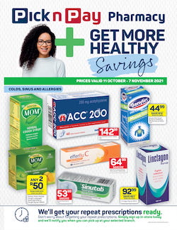 pick n pay specials pharmacy 11 oct - 7 nov 2021“ width=