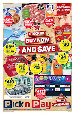 pick n pay specials 20 - 27 December 2021