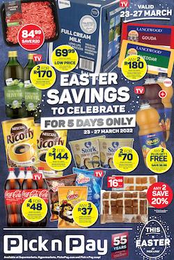 pick n pay specials easter savings 23 27 march 2022