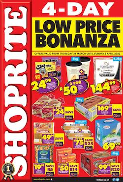 shoprite specials 4 day low price bonanza 31 mar 3 apr 2022