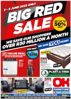 ok furniture specials big red sale 3 5 june 2022