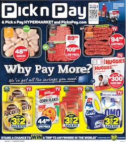 pick n pay specials specials why pay more 1 7 august 2022