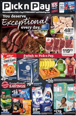 pick n pay specials exceptional catalogue 3 9 october 2022