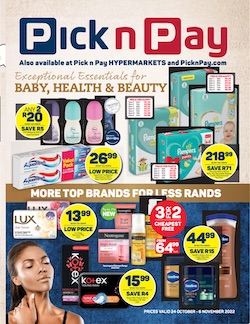 pick n pay specials health and beauty oct 2022