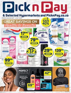 pick n pay health and beauty specials 25 sep 8 oct 2023
