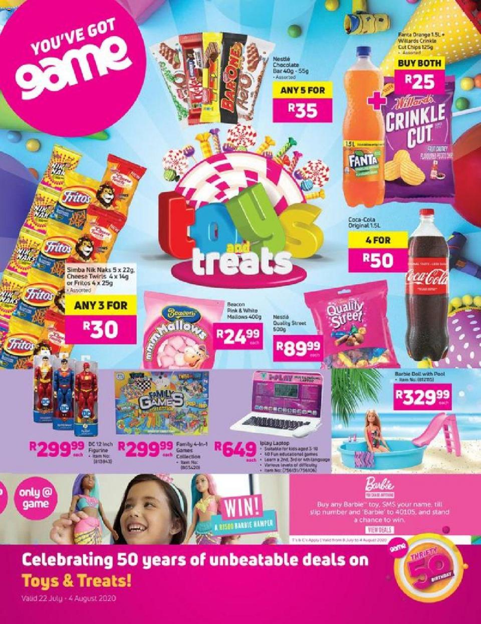 game specials toys and treats 22 july 2020