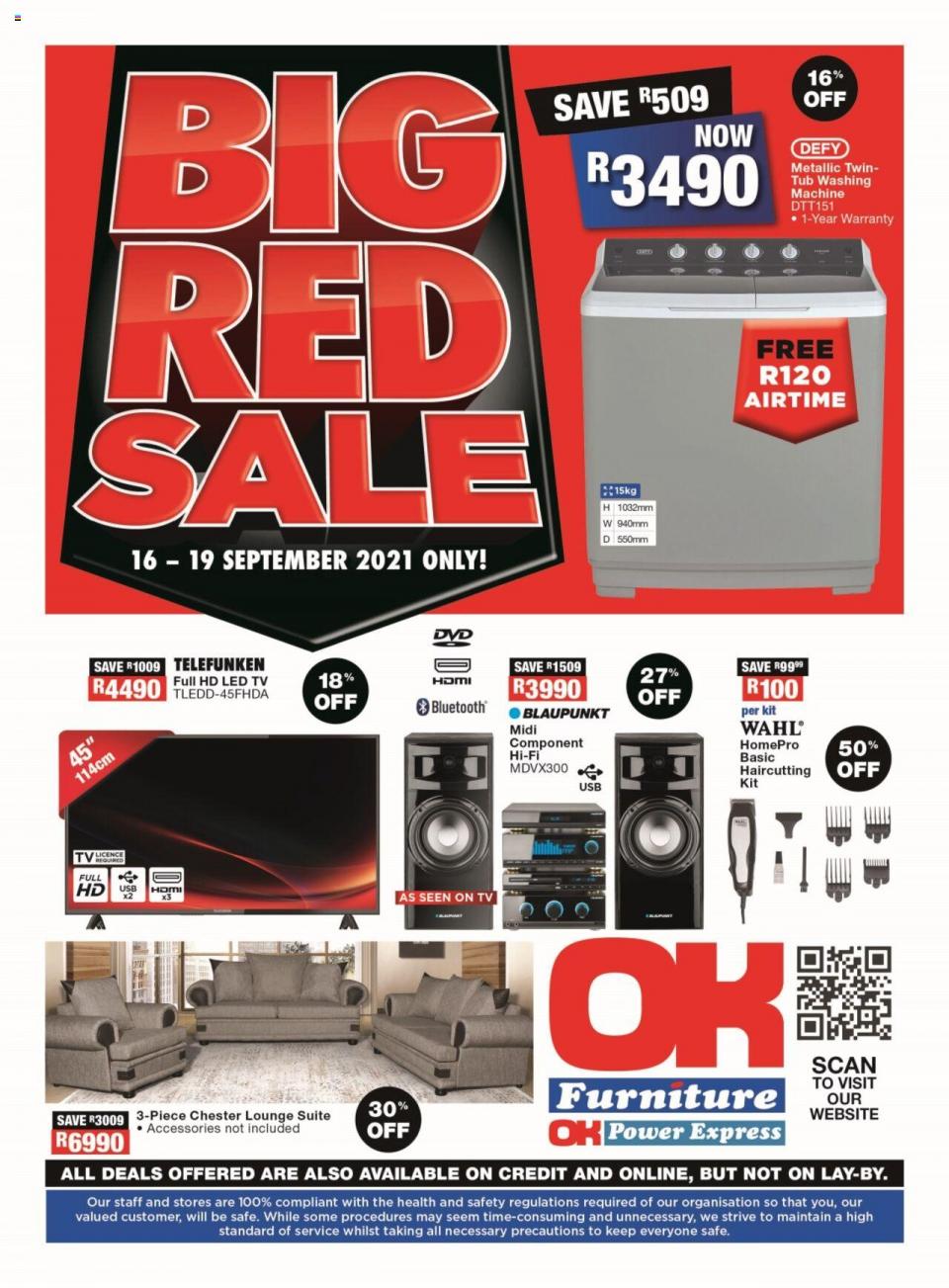 ok furniture specials big red sale 16 19 september 2021
