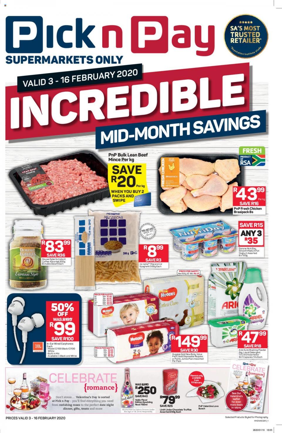 pick n pay specials incredible mid month savings 3 february 2020