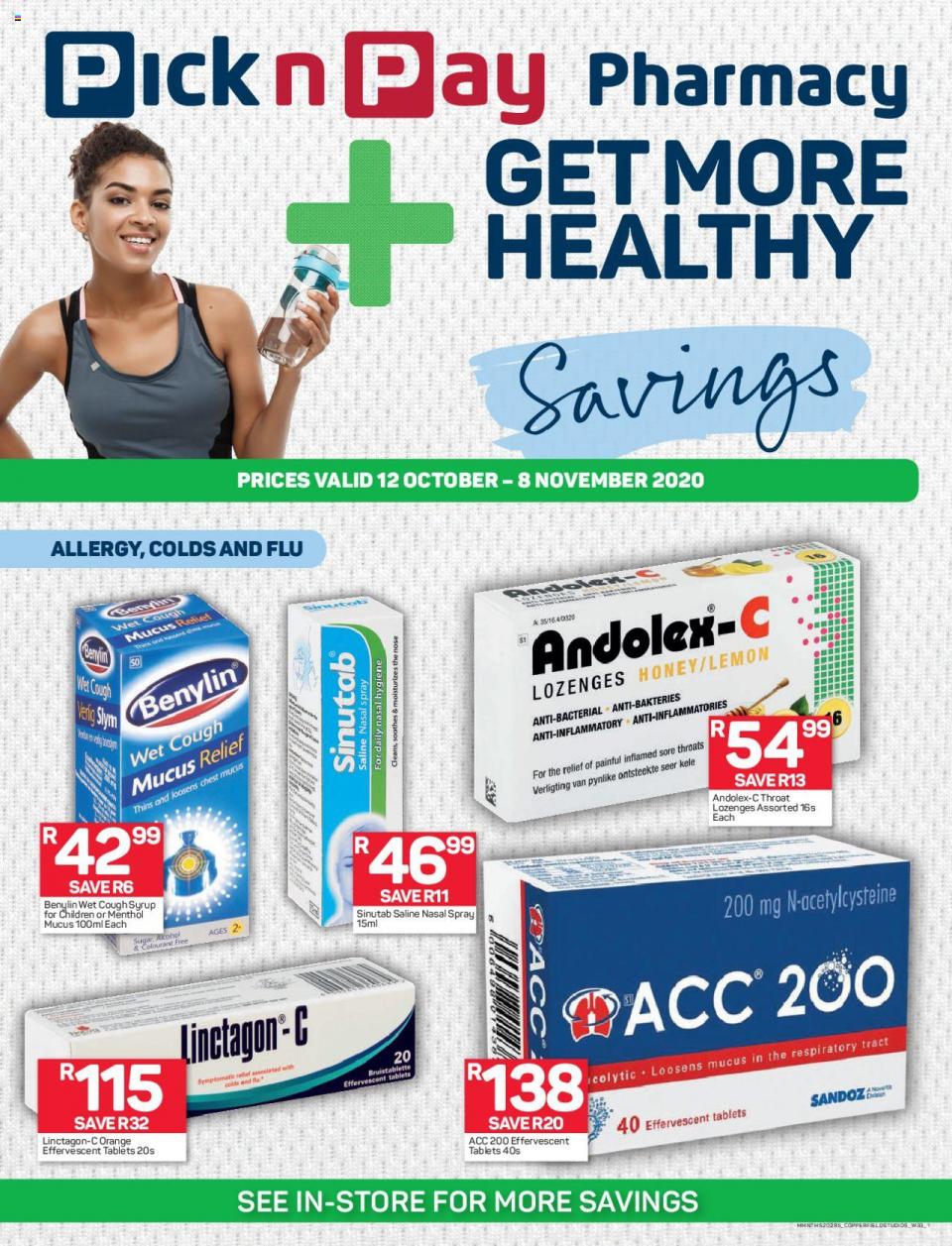 pick n pay specials pharmacy 12 october 2020