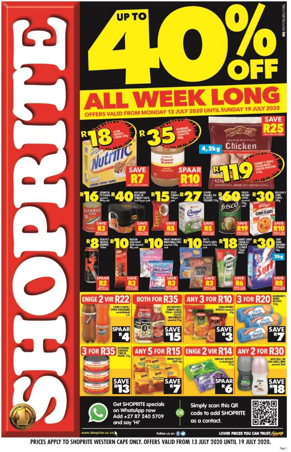 shoprite specials 40 off all week long 13 july 2020