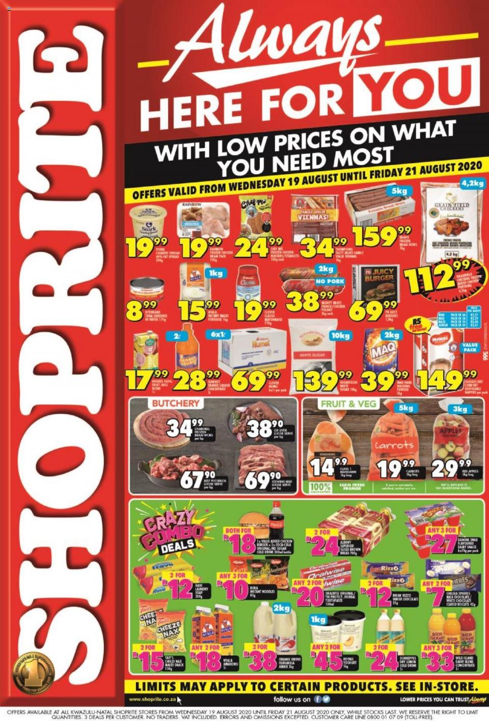 shoprite specials always here for you 19 august 2020