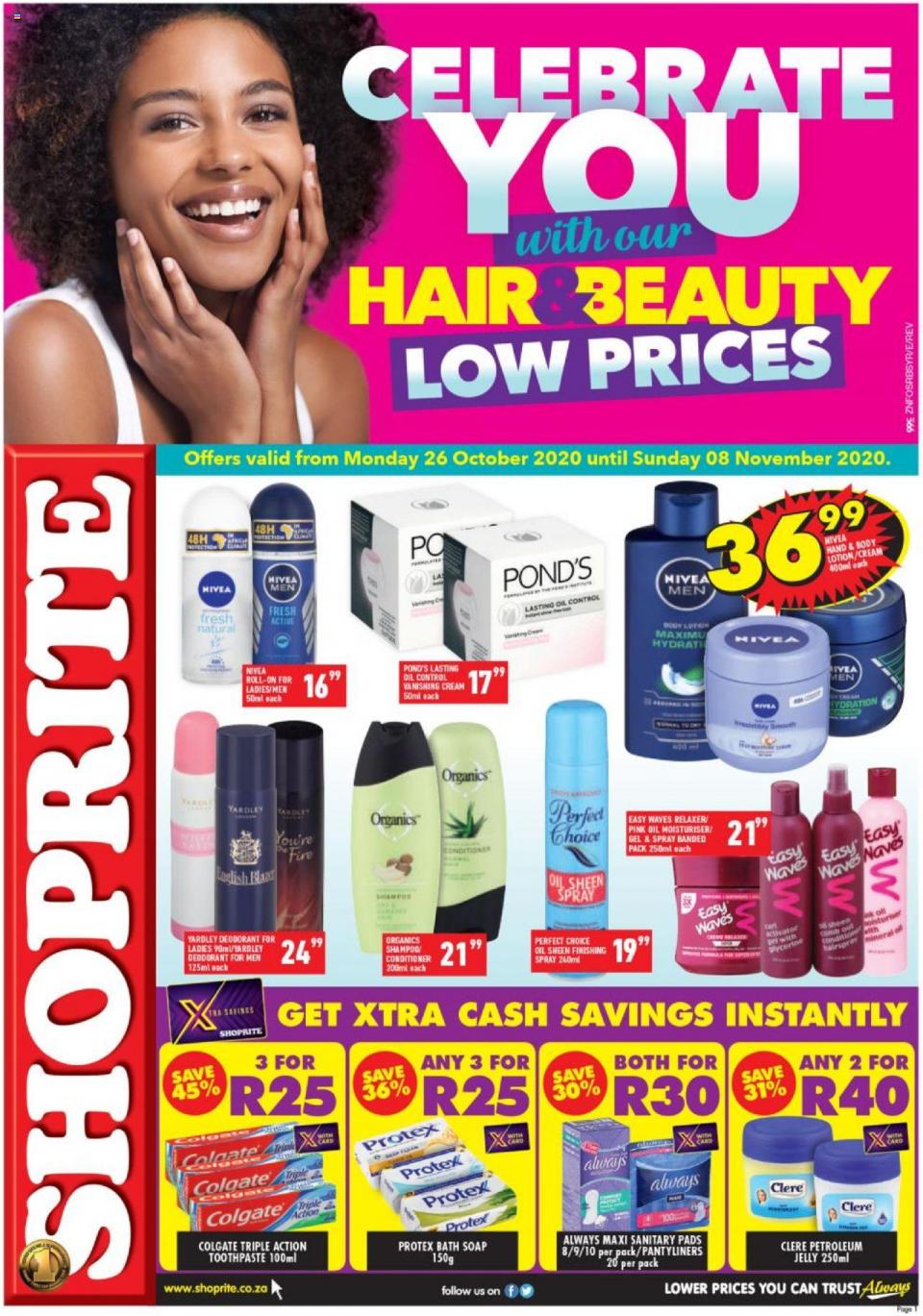 shoprite specials hair beauty promotion 26 october 2020