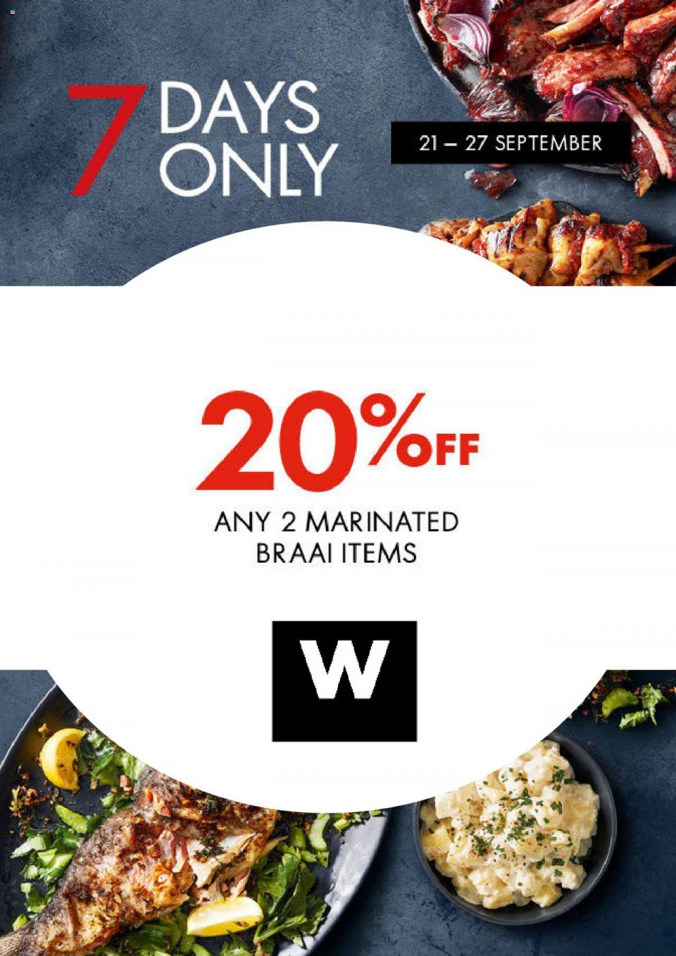 woolworths specials 20 off on braai items 21 september 2020